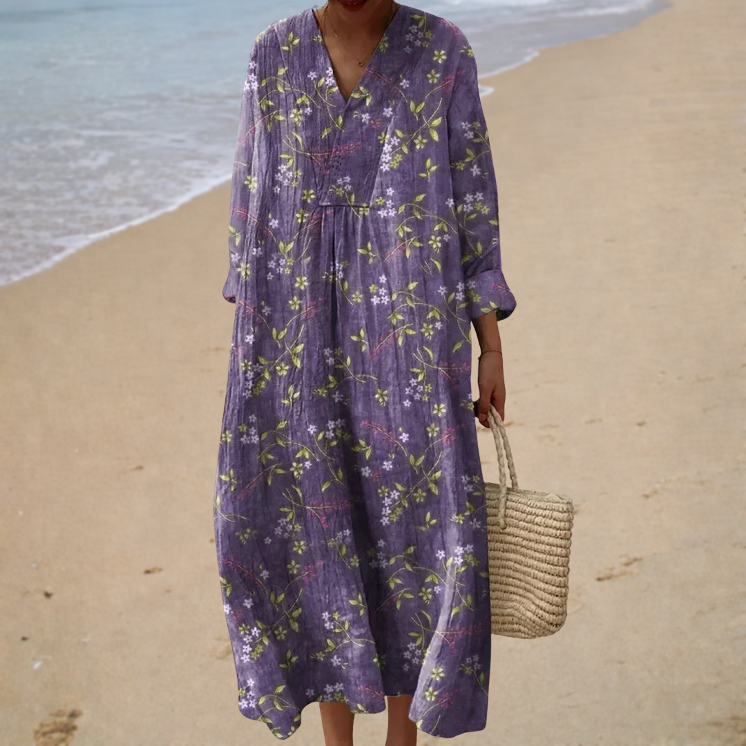 Figurschmeichelndes Sommerkleid mit Muster