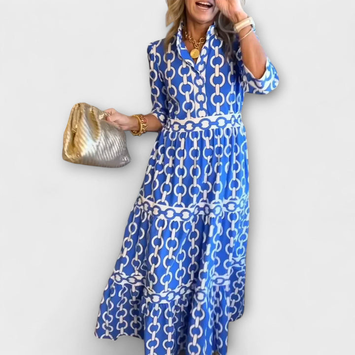 JULIANA | Midi-Kleid im Kettenmuster