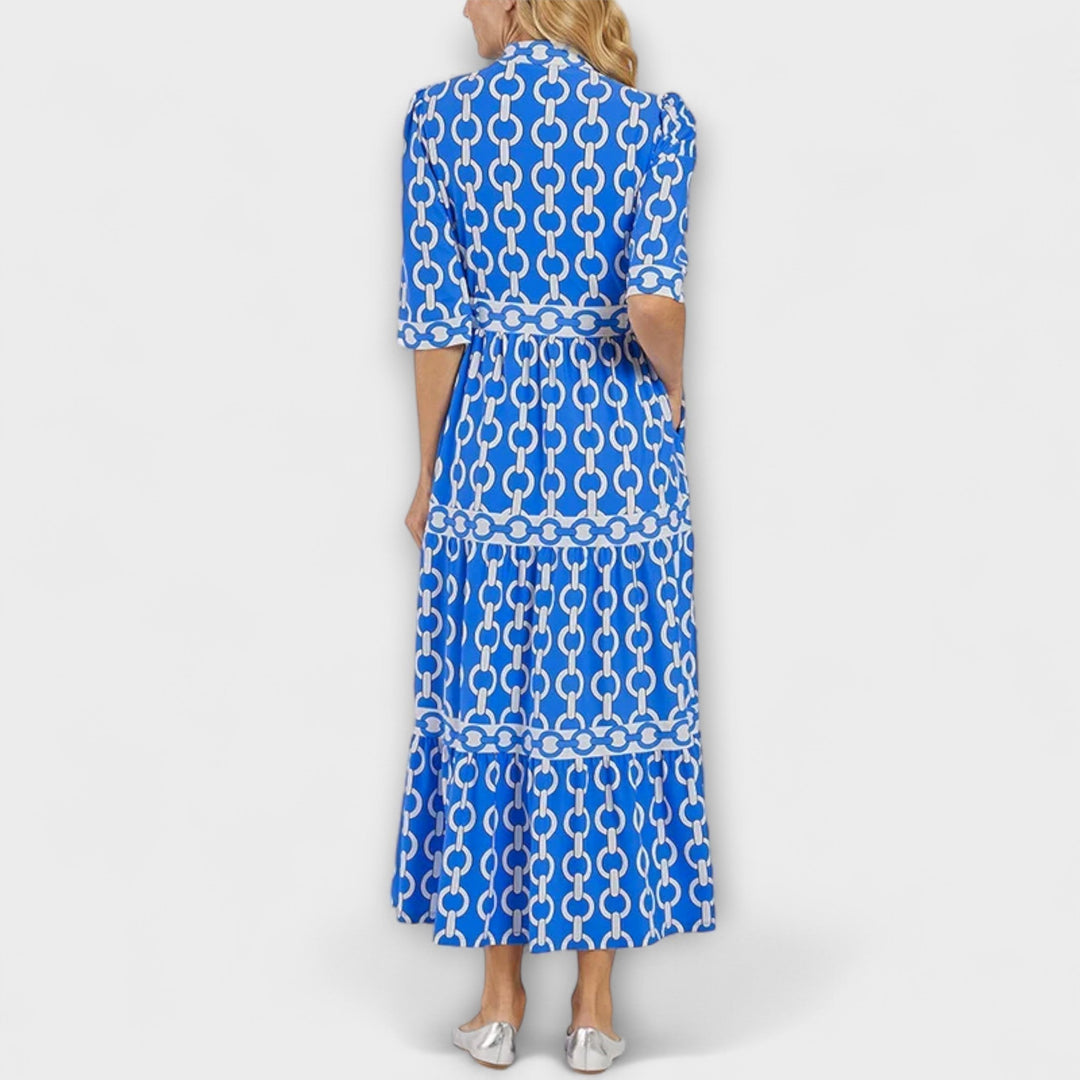 JULIANA | Midi-Kleid im Kettenmuster