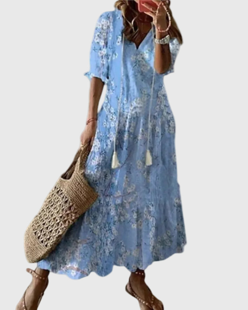 Amalia | Vintage Bohemian Maxikleid für den Sommer