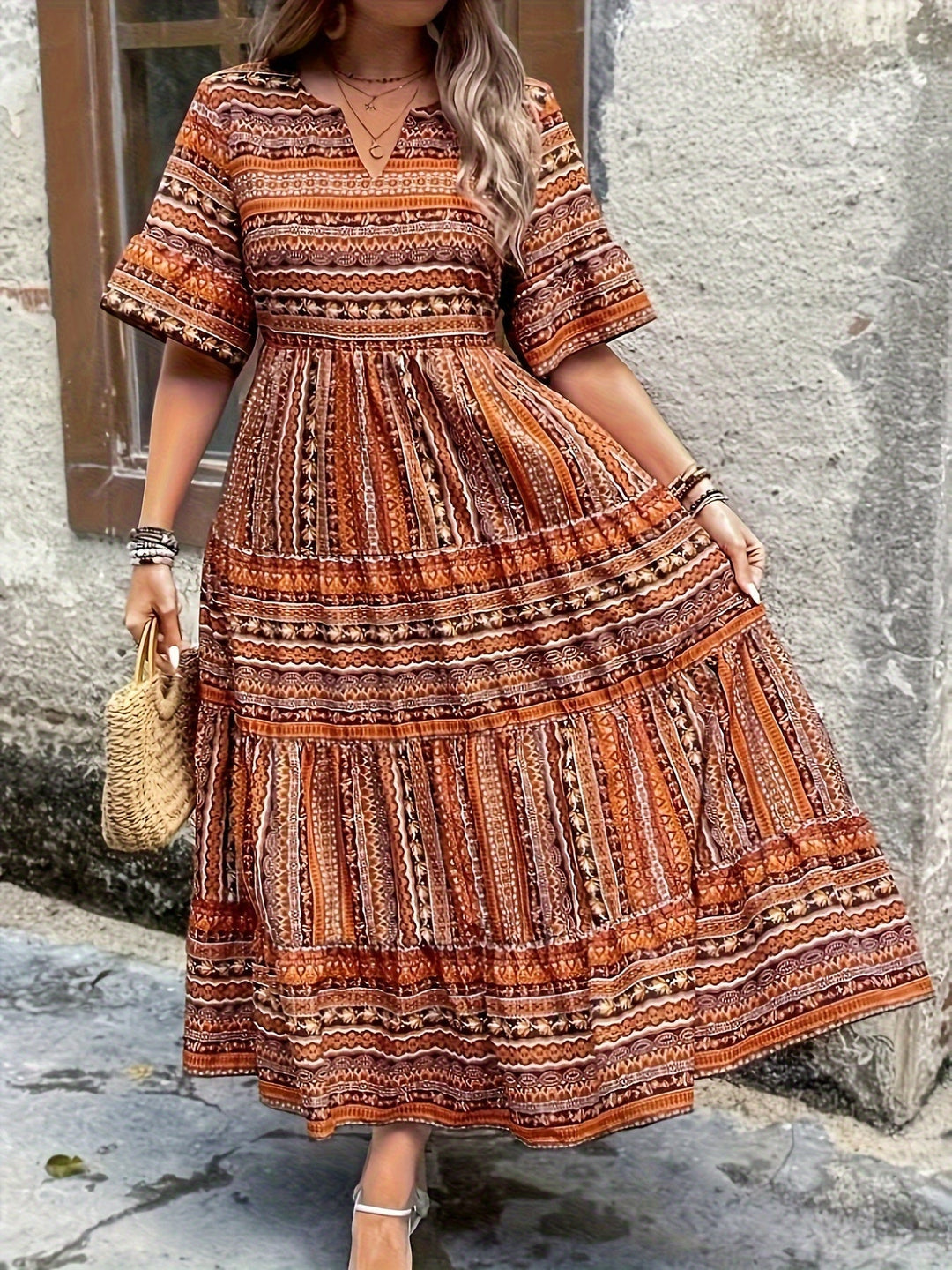 Joraine - Elegantes Ethno-Maxikleid