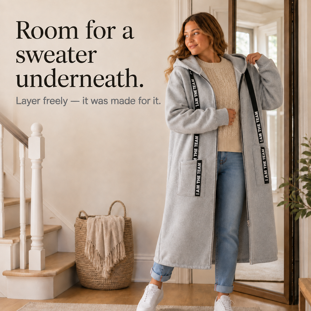 Aurelia | Long-Sweatjacke mit Statement-Bändern