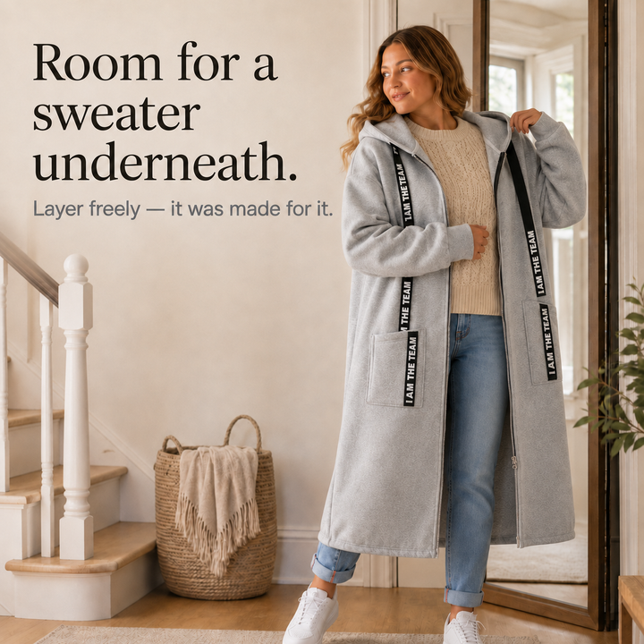 Aurelia | Long-Sweatjacke mit Statement-Bändern