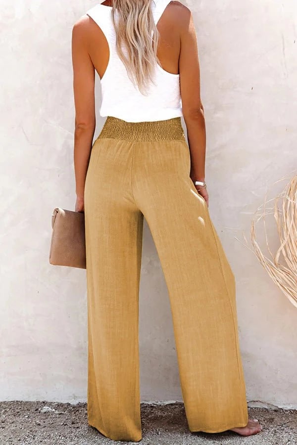 Riana - Hohe Taillenweite Lockere Hose