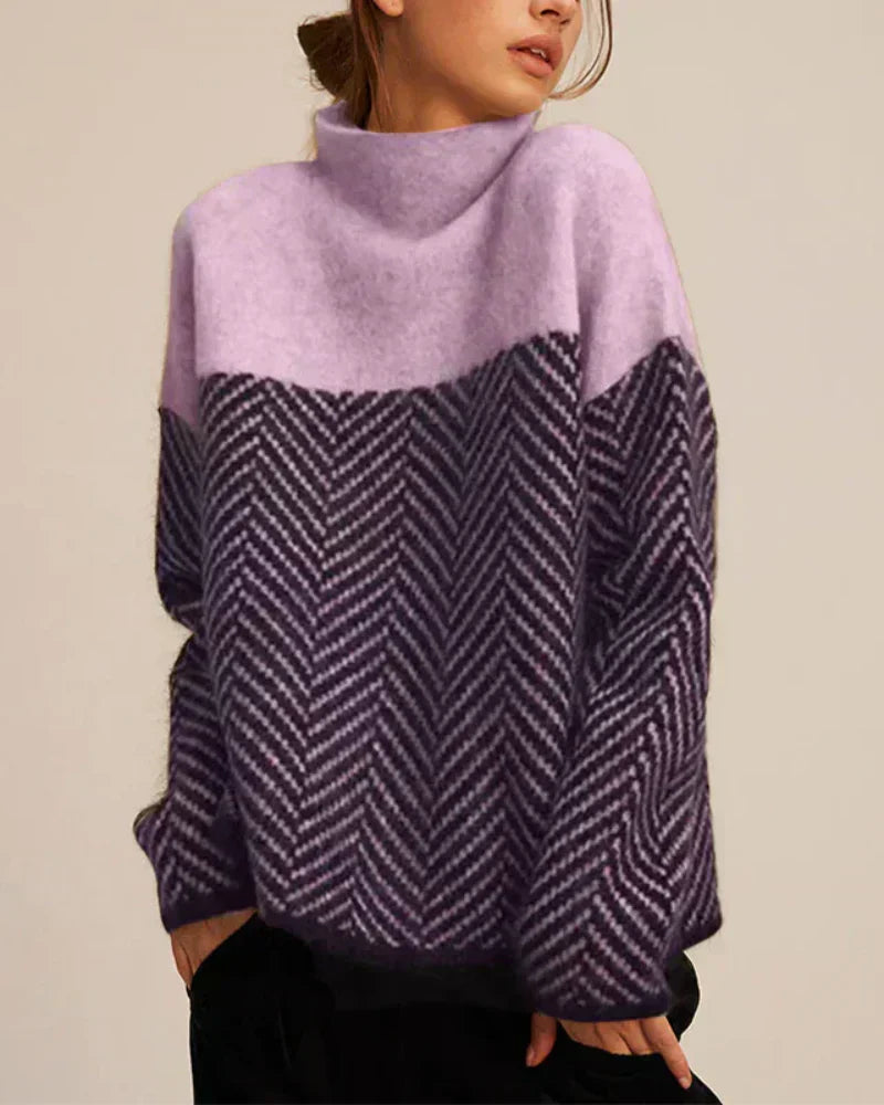 Norah | Baumwollpullover mit hohem Kragen