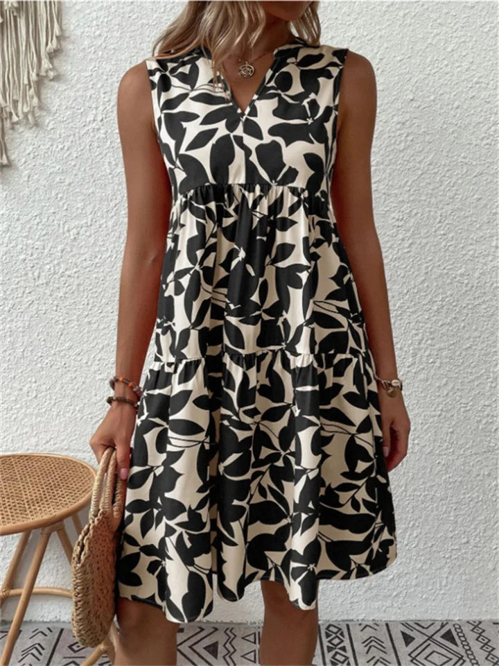 TASHA | Fließende Midi-Robe mit ausgewogenem Design