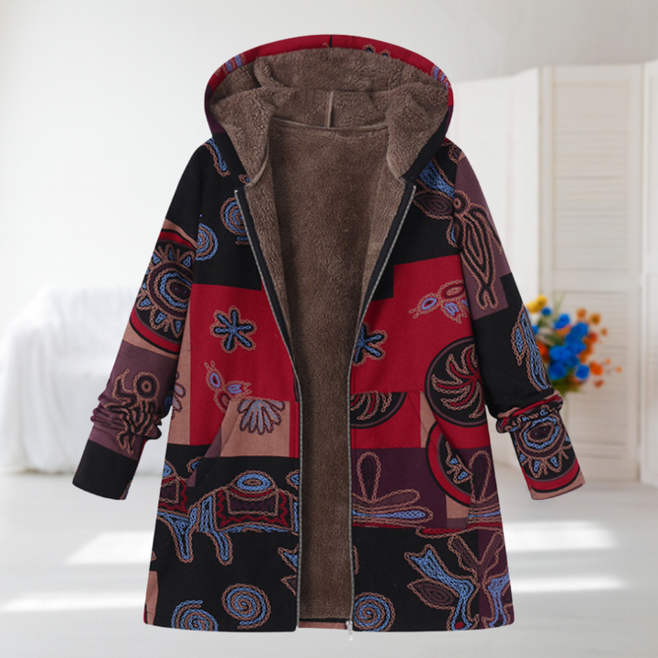 Aurora | Mantel mit Künstlerischem Patchwork-Muster