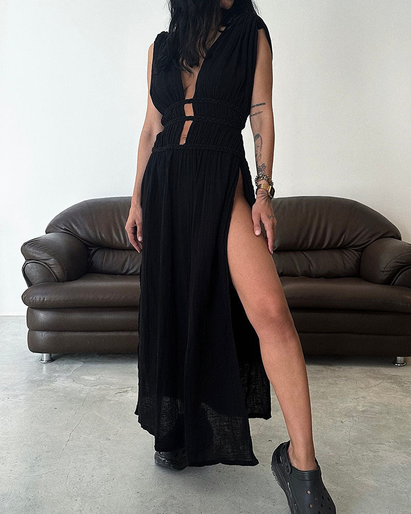 Zolla - Kleid mit Struktur und Schlitz