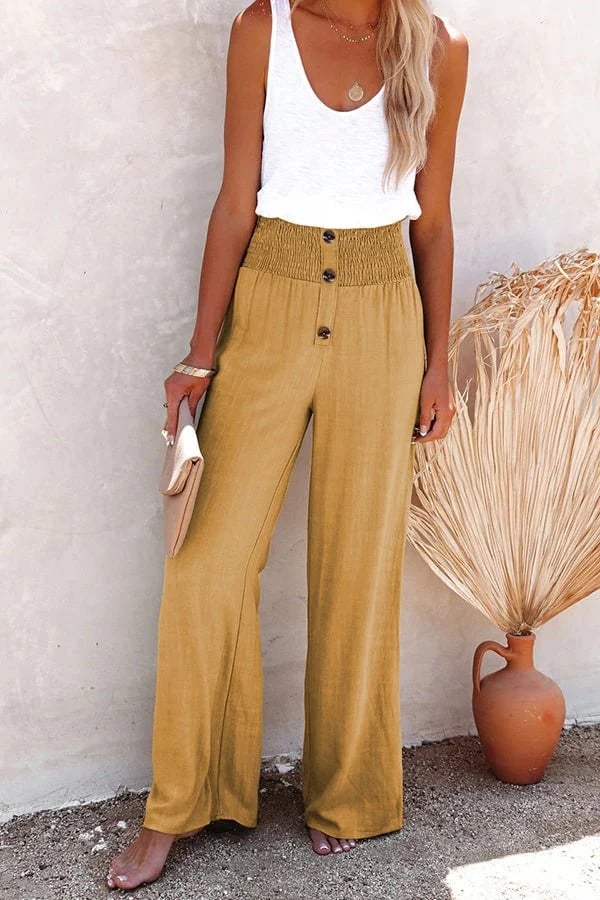 Riana - Hohe Taillenweite Lockere Hose