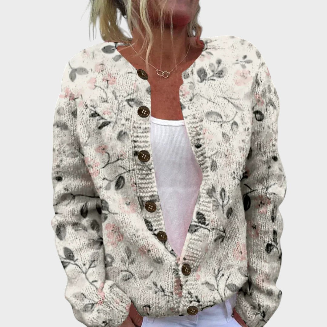 Silvia | Cardigan mit Blumenmuster