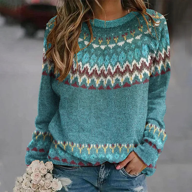 Regina | Retro-Wave-Muster Pullover