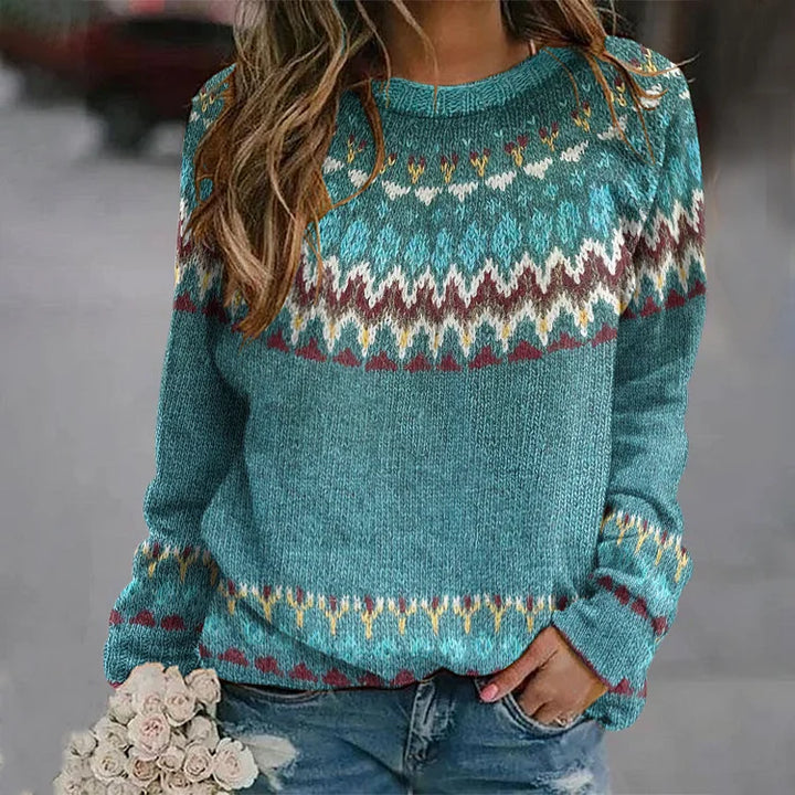 Regina | Retro-Wave-Muster Pullover