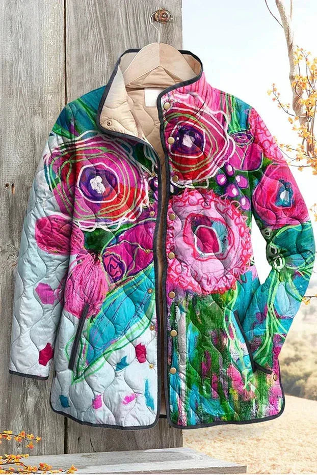 Marlena – Übergangsjacke in künstlerischer Aquarell-Optik