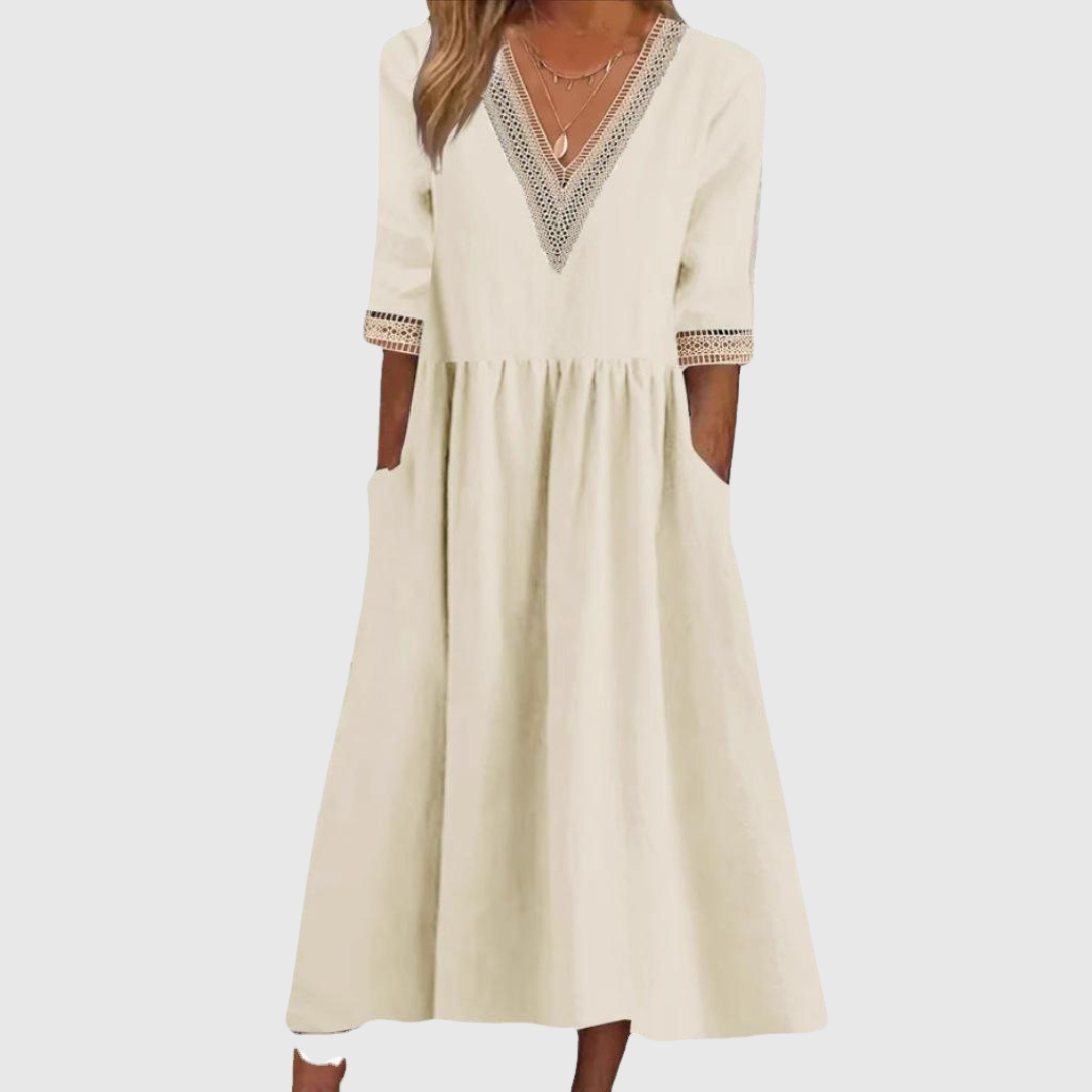 LIVIA | Spitzen-Midikleid