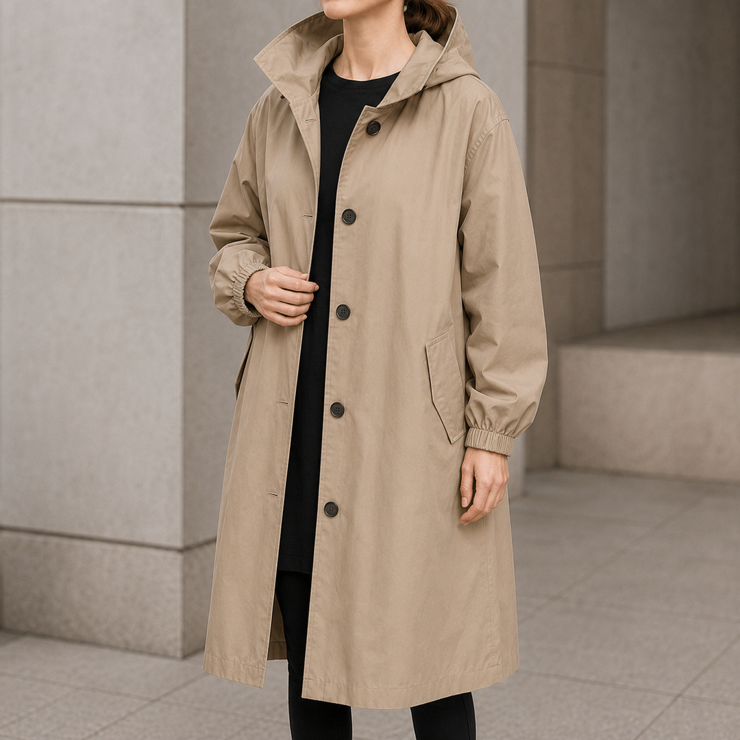 Johanna | Langer Kapuzenmantel im Casual-Stil