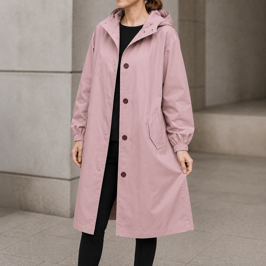 Johanna | Langer Kapuzenmantel im Casual-Stil