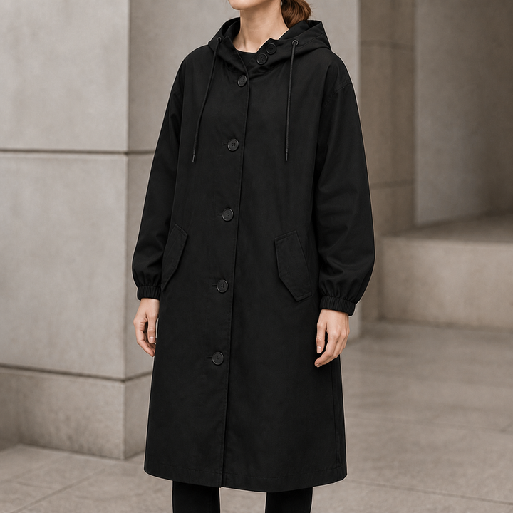 Johanna | Langer Kapuzenmantel im Casual-Stil