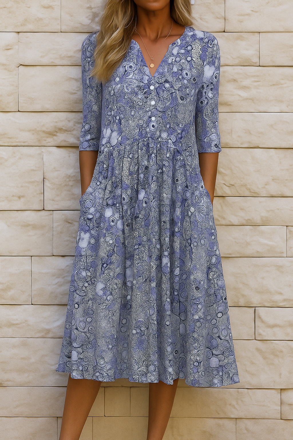 Harlow | Elegantes V-Ausschnitt Kleid