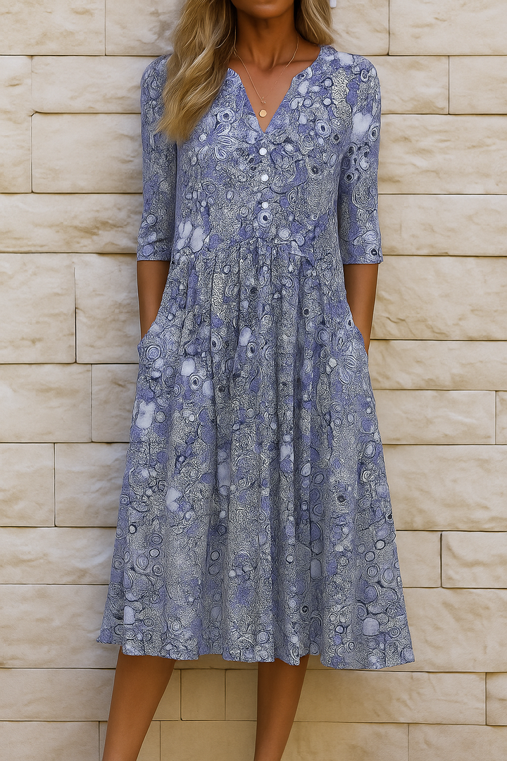 Harlow | Elegantes V-Ausschnitt Kleid