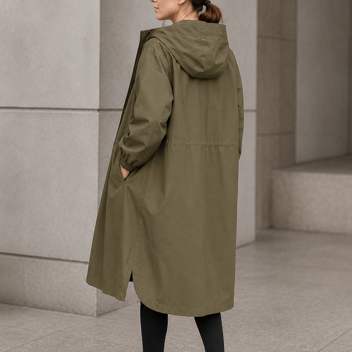 Johanna | Langer Kapuzenmantel im Casual-Stil