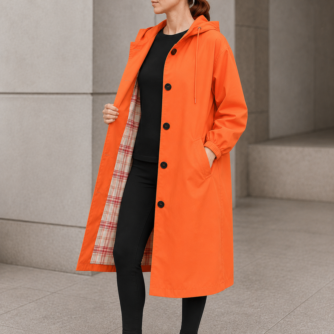 Johanna | Langer Kapuzenmantel im Casual-Stil