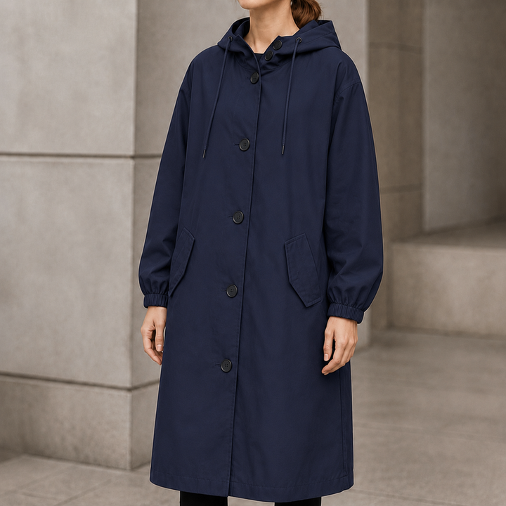 Johanna | Langer Kapuzenmantel im Casual-Stil