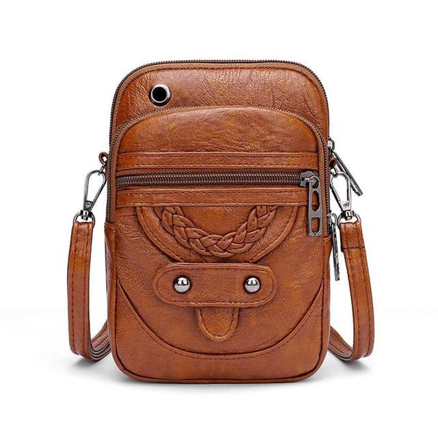 Laura™ | Geprägte Lederhandtasche