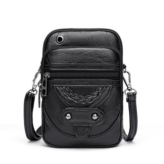 Laura™ | Geprägte Lederhandtasche