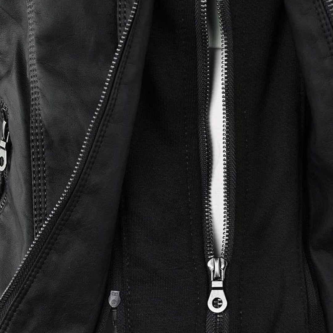 Giulia | Bikerjacke im Lederlook mit Kapuze