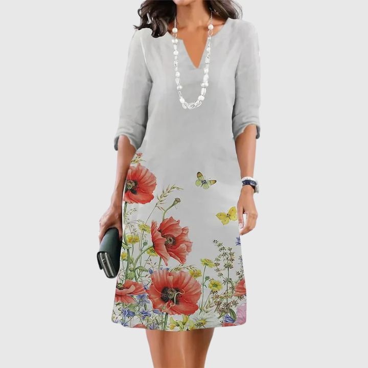 ELEANOR | Stufenförmiges Blumenkleid