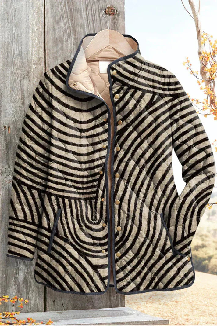 Sorella – Steppjacke mit grafischem Spiralmuster