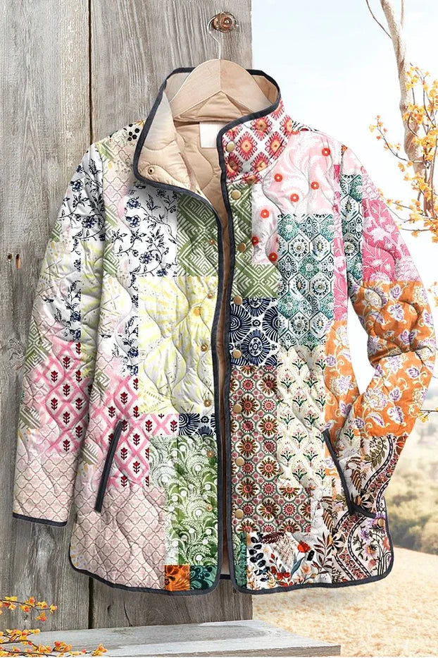 Vivienne – Steppmantel im Patchwork-Design