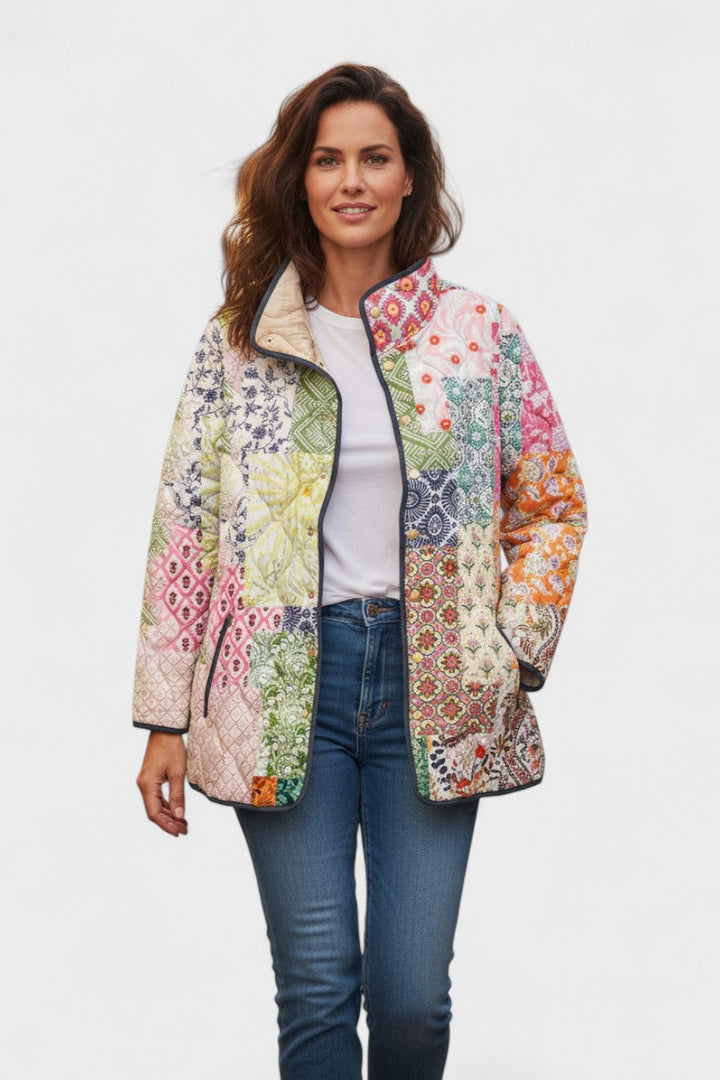 Vivienne – Steppmantel im Patchwork-Design