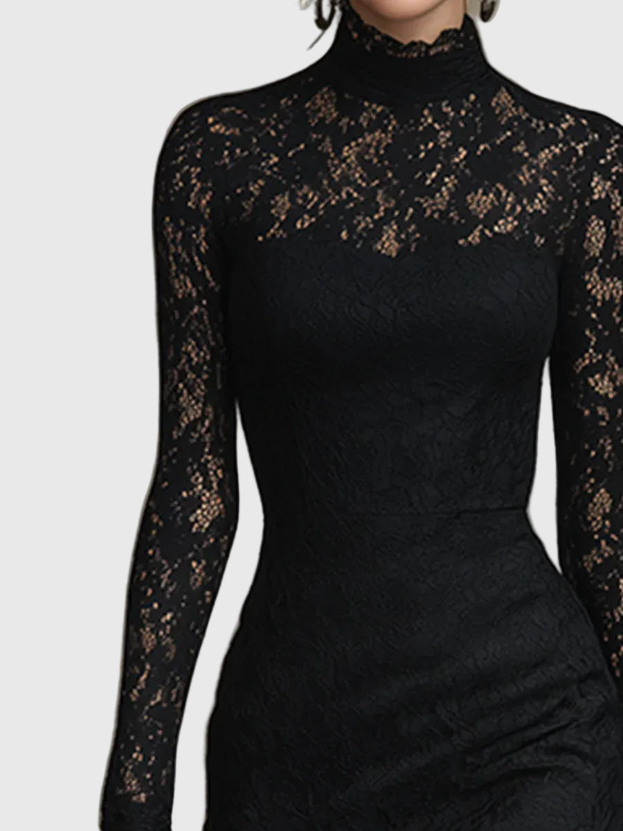 Monica | Elegantes Spitzen-Maxikleid