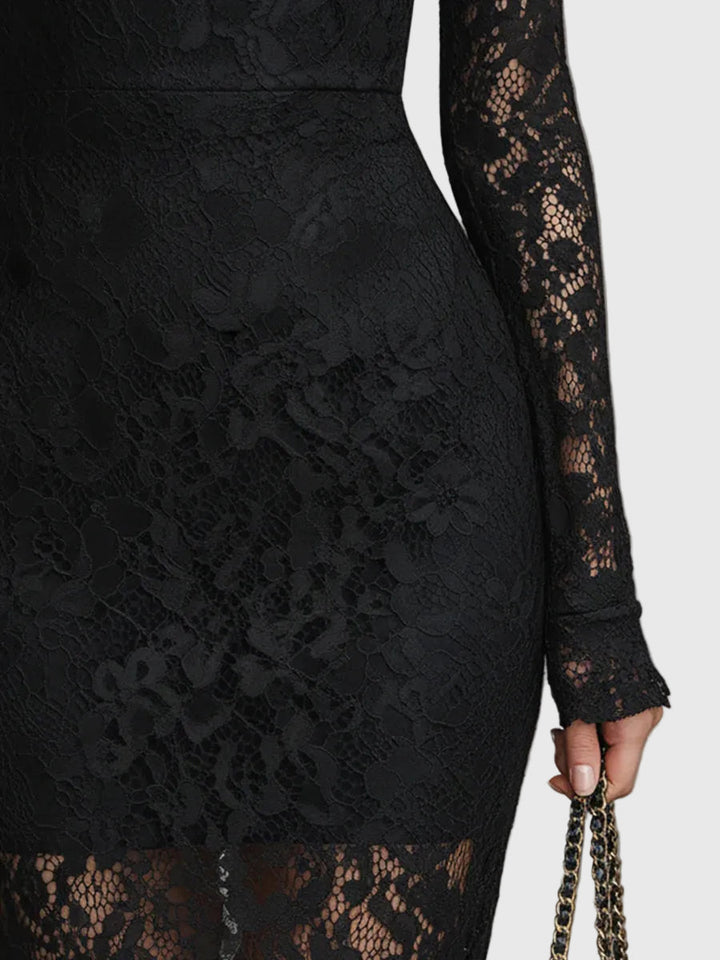 Monica | Elegantes Spitzen-Maxikleid