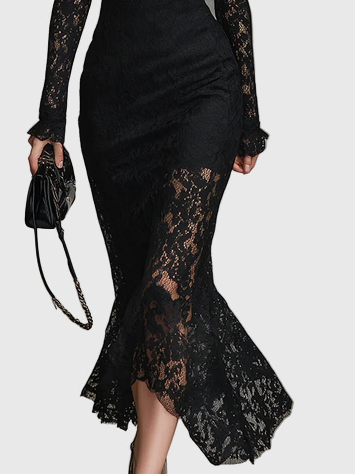 Monica | Elegantes Spitzen-Maxikleid