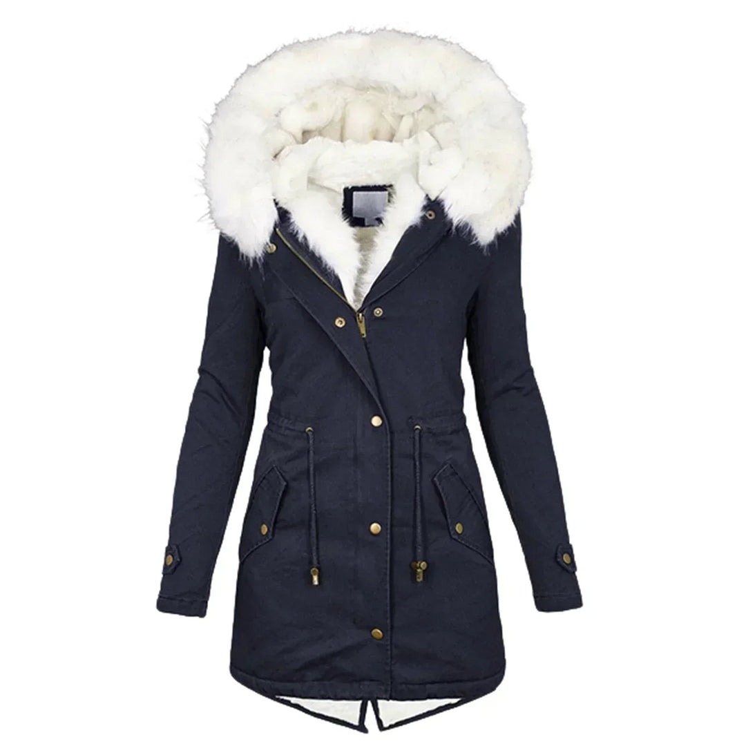 Beatrice | Langer Parka mit Kapuze aus Kunstfell
