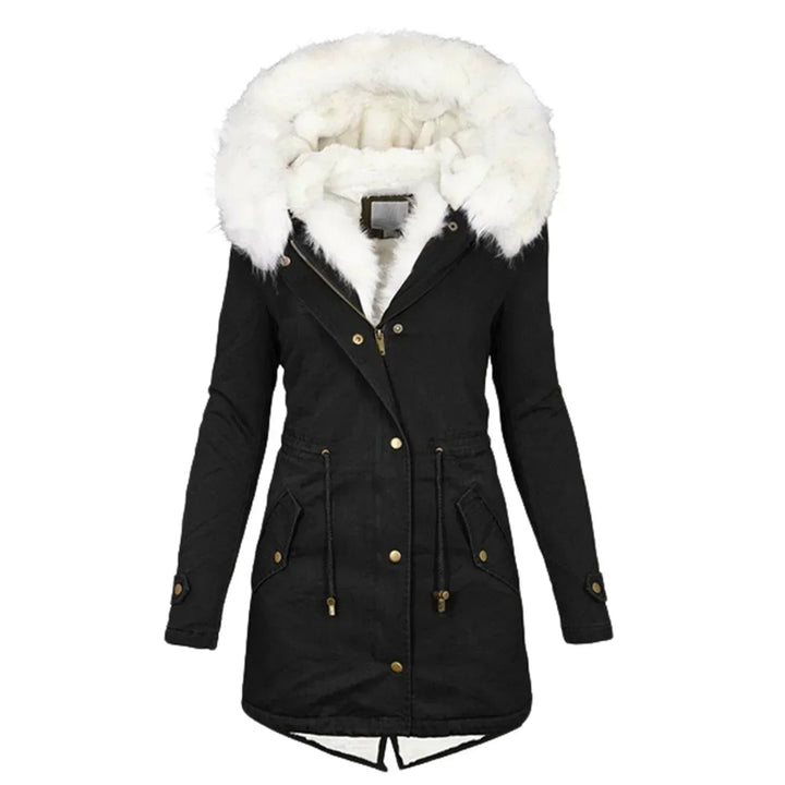 Beatrice | Langer Parka mit Kapuze aus Kunstfell