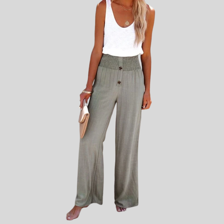 Riana - Hohe Taillenweite Lockere Hose