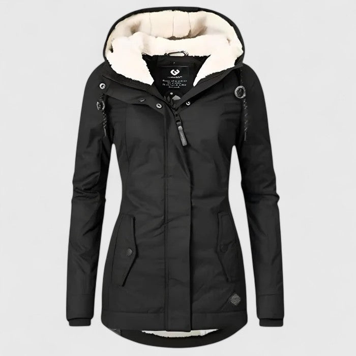 Bianca | Gefütterter Parka mit Teddy-Haube