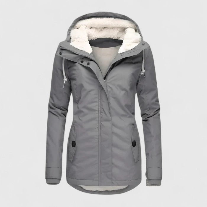 Bianca | Gefütterter Parka mit Teddy-Haube