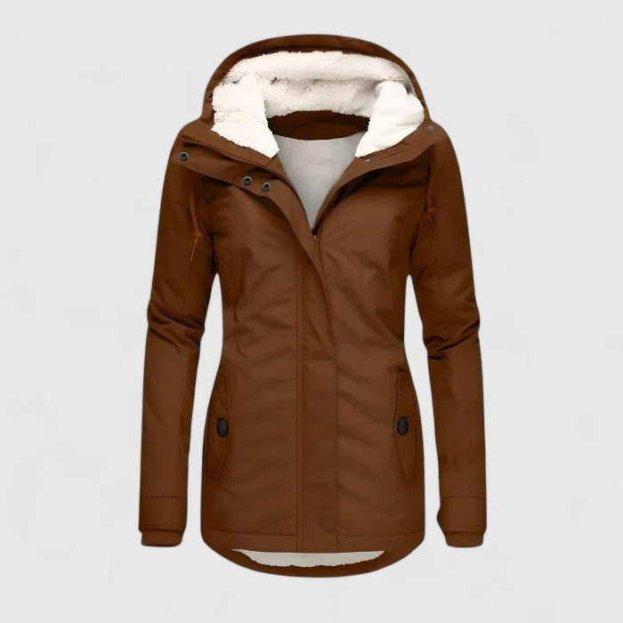 Bianca | Gefütterter Parka mit Teddy-Haube