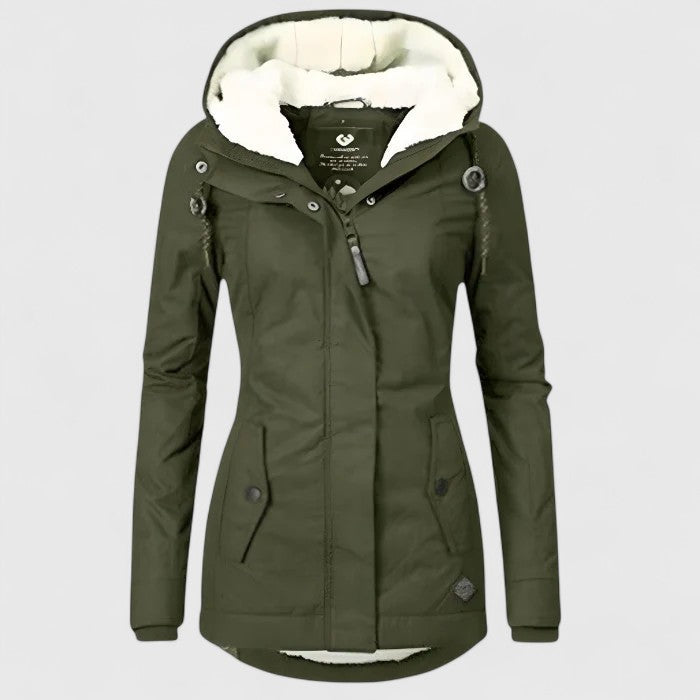 Bianca | Gefütterter Parka mit Teddy-Haube