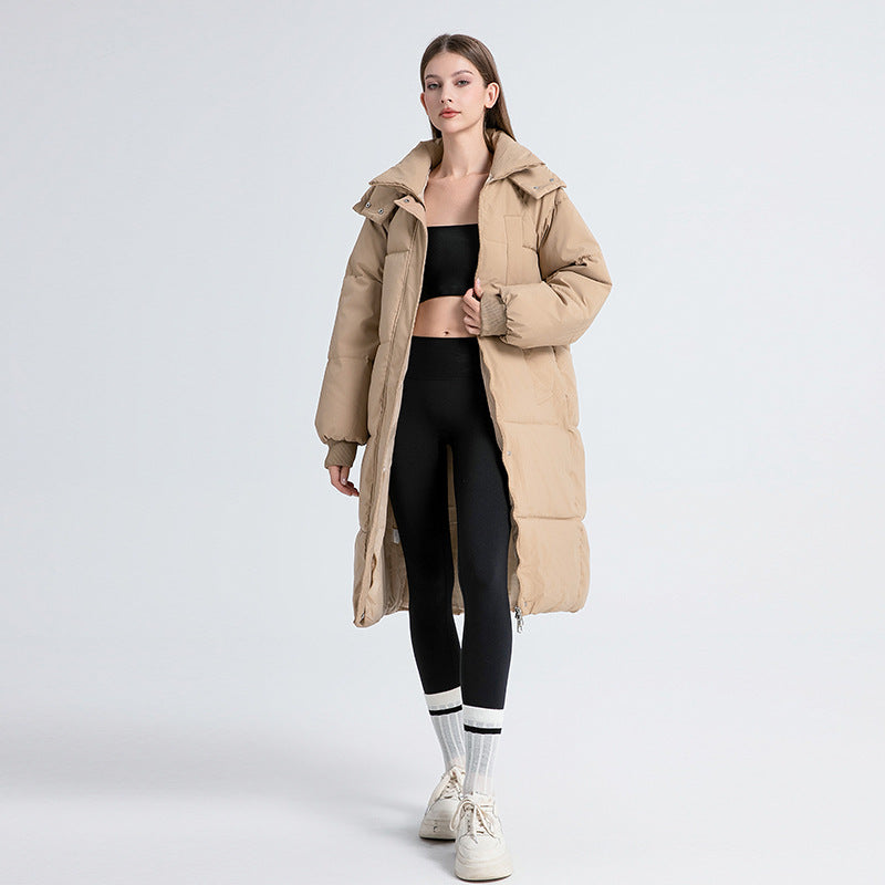 Gaia | Langer Oversize-Daunenmantel mit Stehkragen