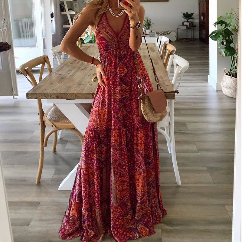 Gweneth - Ärmelloses Boho-Kleid im angesagten Stil