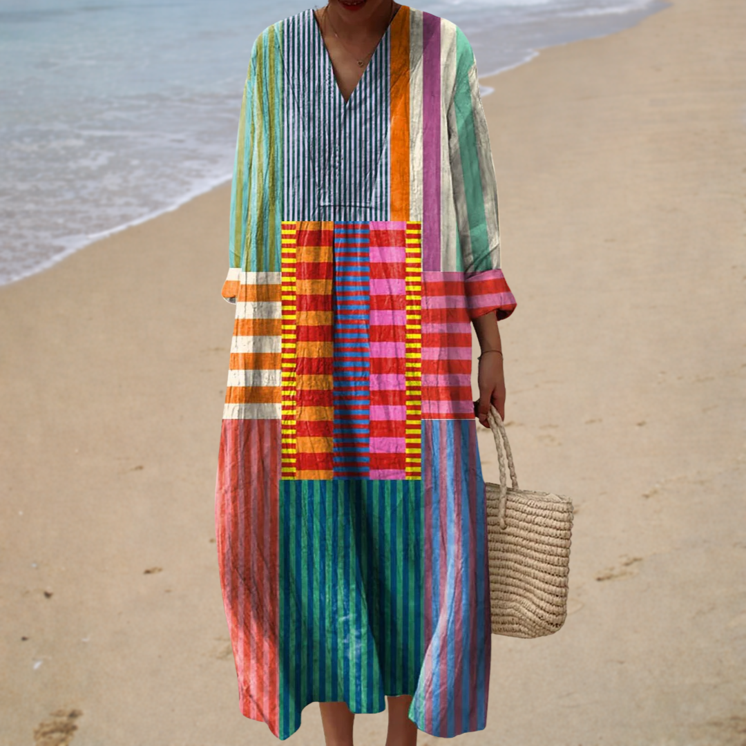 Figurschmeichelndes Bedrucktes Sommerkleid