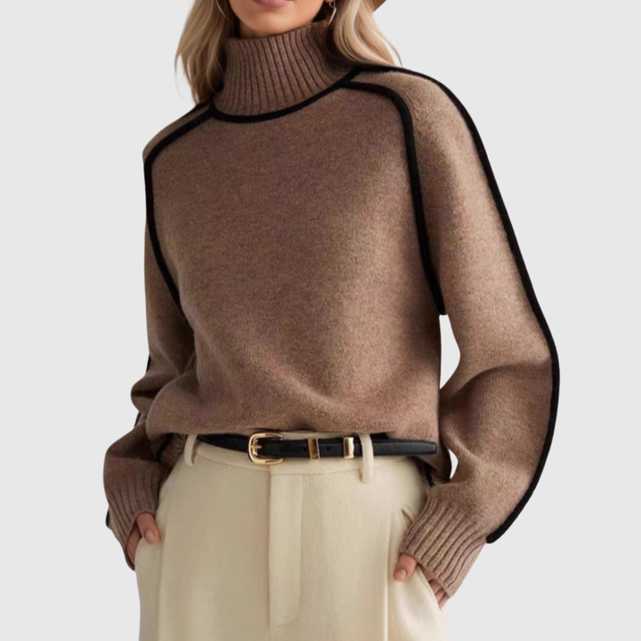 Donna | Stilvoller Pullover mit Stehkragen