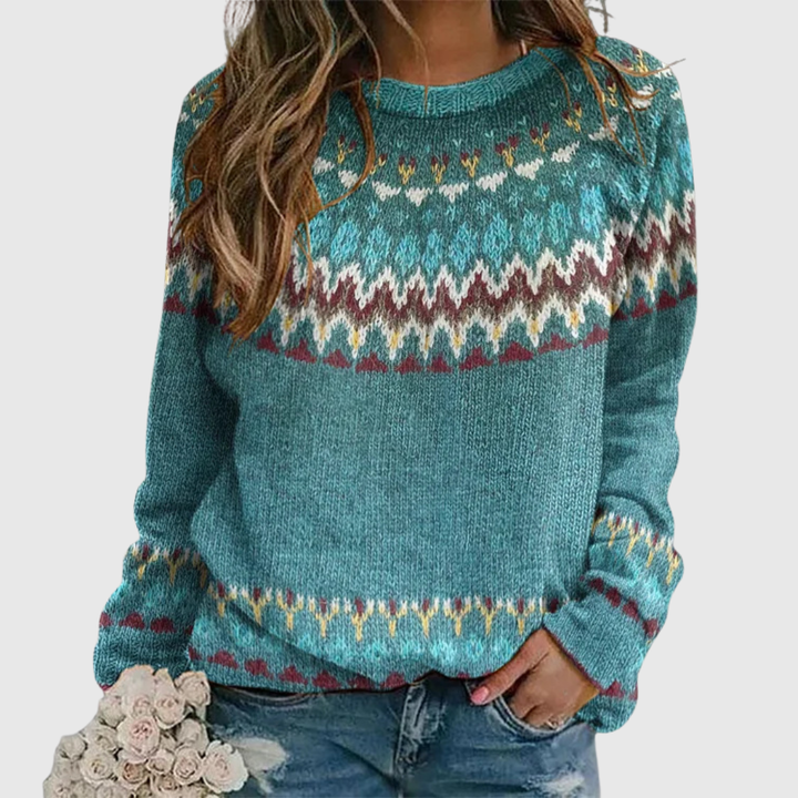 Regina | Retro-Wave-Muster Pullover