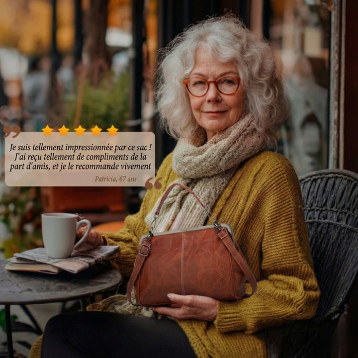 Lily™ | Klassische Lederhandtasche im Vintage-Stil