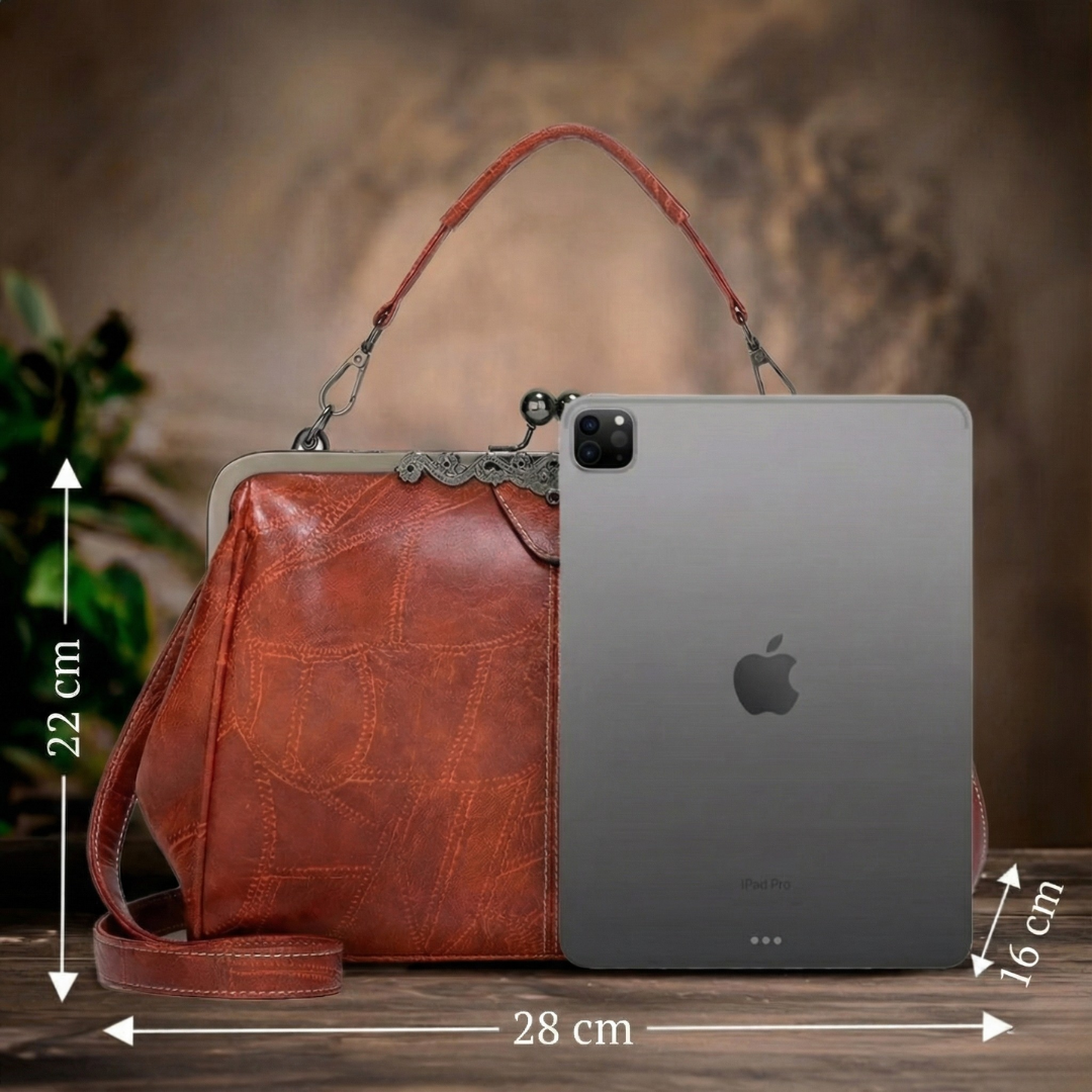 Lily™ | Klassische Lederhandtasche im Vintage-Stil